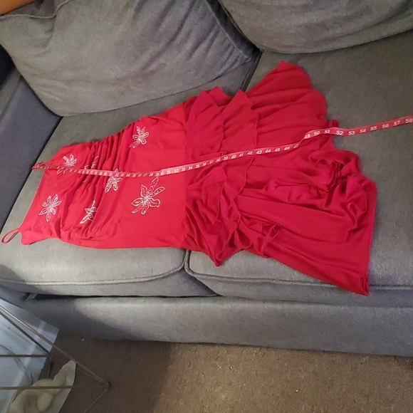 PARTY DRESS YNES, RHINESTONES HALF MERMAID. SPAGHETTI STRAPS - Picture 9 of 12